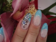 Best Nails - zselé akryllal díszítve,tesókám csinálta nekem